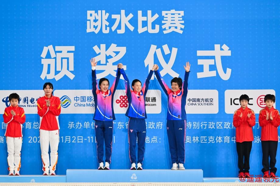 [图]陈芋汐/掌敏洁夺得全运会女子双人10米跳台冠军